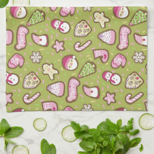 Cookies Christmas Green Theedoek