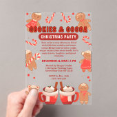 Cookies & Coca Bar Kerstfeest Acryl Uitnodigingen (Insitu (Draagbaar))