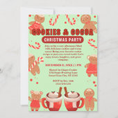 Cookies & Coca Christmas Green Party Kaart (Voorkant)