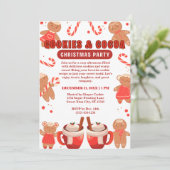 Cookies & Coca Christmas White Party Kaart (Staand voorkant)