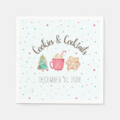 Cookies & Cocktails Christmas Cookie Exchange Blau Servet (Voorkant)