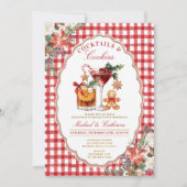 Cookies & Cocktails Cozy Rustic Red Gingham Kaart (Voorkant)