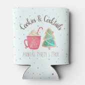 Cookies & Cocktails Grappige Kerst Party Favor Blikjeskoeler (Achterkant)