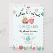 Cookies & Cocktails Holiday Cookie Exchange Blauw Kaart (Voorkant)