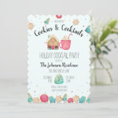 Cookies & Cocktails Holiday Cookie Exchange Blauw Kaart (Staand voorkant)