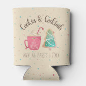 Cookies & Cocktails Kerstvakantie Feest Favor Blikjeskoeler (Achterkant)