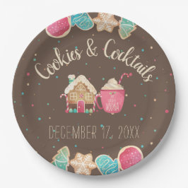 Cookies & Cocktails Party Christmas Cookie Swap Papieren Bordje