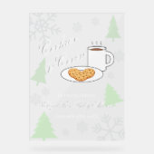 Cookies & Cocoa Baby Shower Acryl Bord (Voorkant)