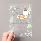 Cookies & Cocoa Baby Shower Acryl Uitnodigingen (Insitu (Draagbaar))