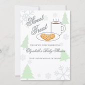 Cookies & Cocoa Baby Shower Bedankkaart (Voorkant)