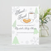 Cookies & Cocoa Baby Shower Bedankkaart (Staand voorkant)