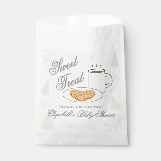 Cookies & Cocoa Baby Shower Bedankzakje (Voorkant)