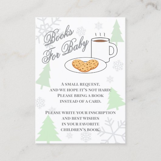 Cookies & Cocoa Baby Shower Books For Baby Informatiekaartje (Voorkant)