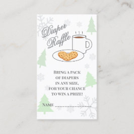 Cookies & Cocoa Baby Shower Diaper Raffle Informatiekaartje