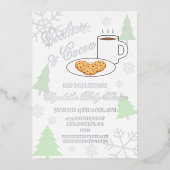 Cookies & Cocoa Baby Shower Folie Uitnodiging (Voorkant)