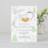 Cookies & Cocoa Baby Shower Folie Uitnodiging (Staand Voorkant)