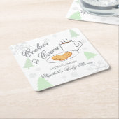 Cookies & Cocoa Baby Shower Kartonnen Onderzetters (Schuin)