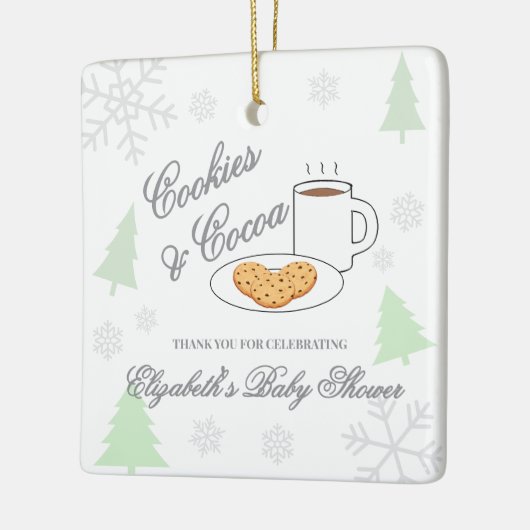 Cookies & Cocoa Baby Shower Keramisch Ornament (Links)