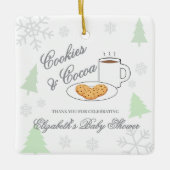 Cookies & Cocoa Baby Shower Keramisch Ornament (Voorkant)