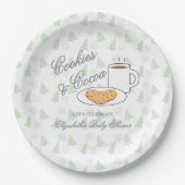 Cookies & Cocoa Baby Shower Papieren Bordje (Voorkant)