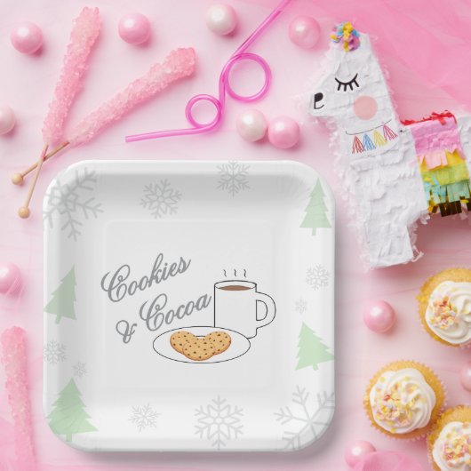 Cookies & Cocoa Baby Shower Papieren Bordje (Feest)