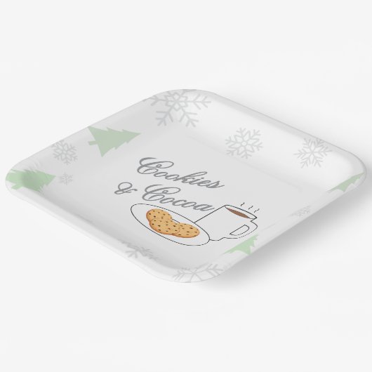 Cookies & Cocoa Baby Shower Papieren Bordje (Gebogen)