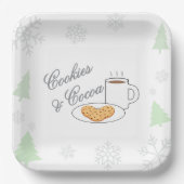 Cookies & Cocoa Baby Shower Papieren Bordje (Voorkant)