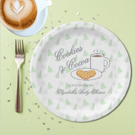 Cookies & Cocoa Baby Shower Papieren Bordje