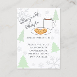 Cookies & Cocoa Baby Shower Recipe Informatiekaartje