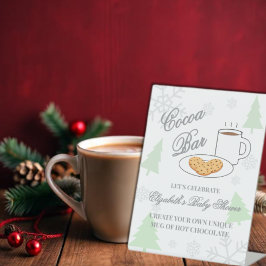 Cookies & Cocoa Baby Shower Reclamebord Met Voetstuk