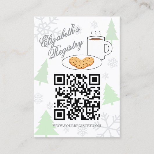 Cookies & Cocoa Baby Shower Registry Informatiekaartje (Voorkant)