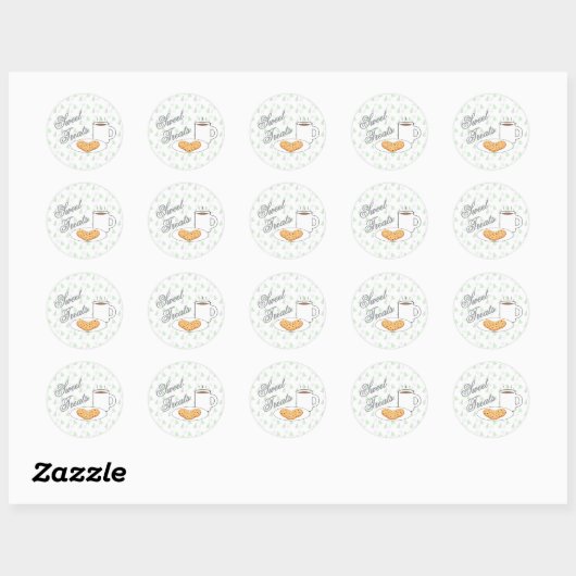 Cookies & Cocoa Baby Shower Ronde Sticker (Vel)