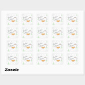 Cookies & Cocoa Baby Shower Vierkante Sticker (Vel)