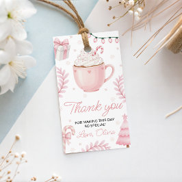 Cookies & Cocoa Birthday Favor Tag Cadeaulabel