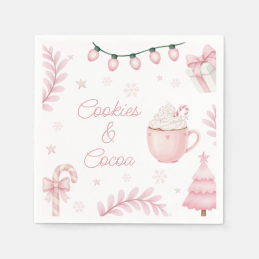 Cookies & Cocoa Birthday Napkin Servet (Voorkant)