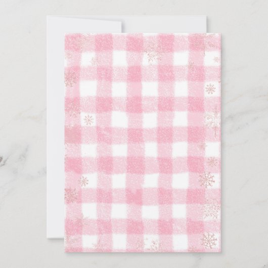 Cookies & Cocoa Birthday Pink Snowflakes Holiday Kaart (Achterkant)