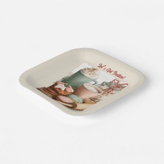 Cookies, Cocoa & Christmas Cheer Papieren Bordje (Gebogen)