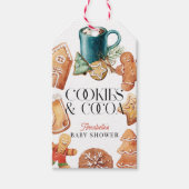 Cookies & Cocoa Christmas Holiday Baby Shower Cadeaulabel (Voorkant)