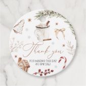 Cookies & Cocoa Favor-labels Bedankjes Labels (Voorkant)