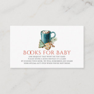 Cookies & Cocoa Holiday Baby shower Boek Aanvraag Informatiekaartje