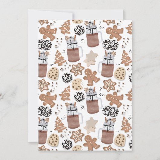 Cookies & Cocoa Hot Chocolate Kids Winter Birthday Kaart (Achterkant)