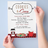 COOKIES & COCOA Kerstfeest Event Flyer (Hand)