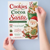 Cookies & Cocoa met Kerstman Flyer (Hand)