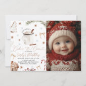 Cookies & Cocoa Photo Invite Kaart (Voorkant)