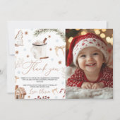 Cookies & Cocoa Photo Thank You Card Kaart (Voorkant)