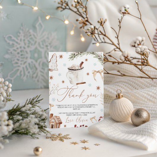 Cookies & Cocoa Thank You Card Kaart