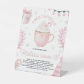 Cookies & Cocoa Time Capsule Sign Reclamebord Met Voetstuk (Voorkant)