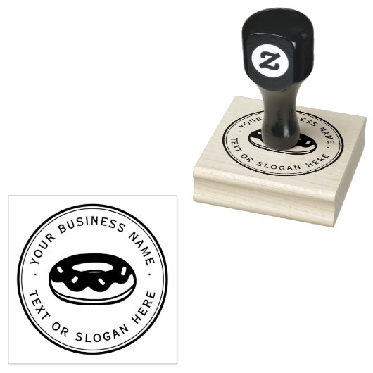 Cookies Custom Business Logo Large Rubberstempel (Gestempeld)