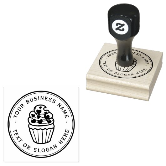 Cookies Custom Business Logo Large Rubberstempel (Gestempeld)