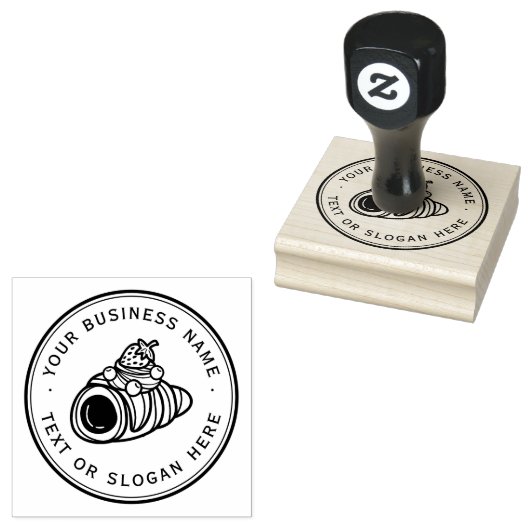 Cookies Custom Business Logo Large Rubberstempel (Gestempeld)